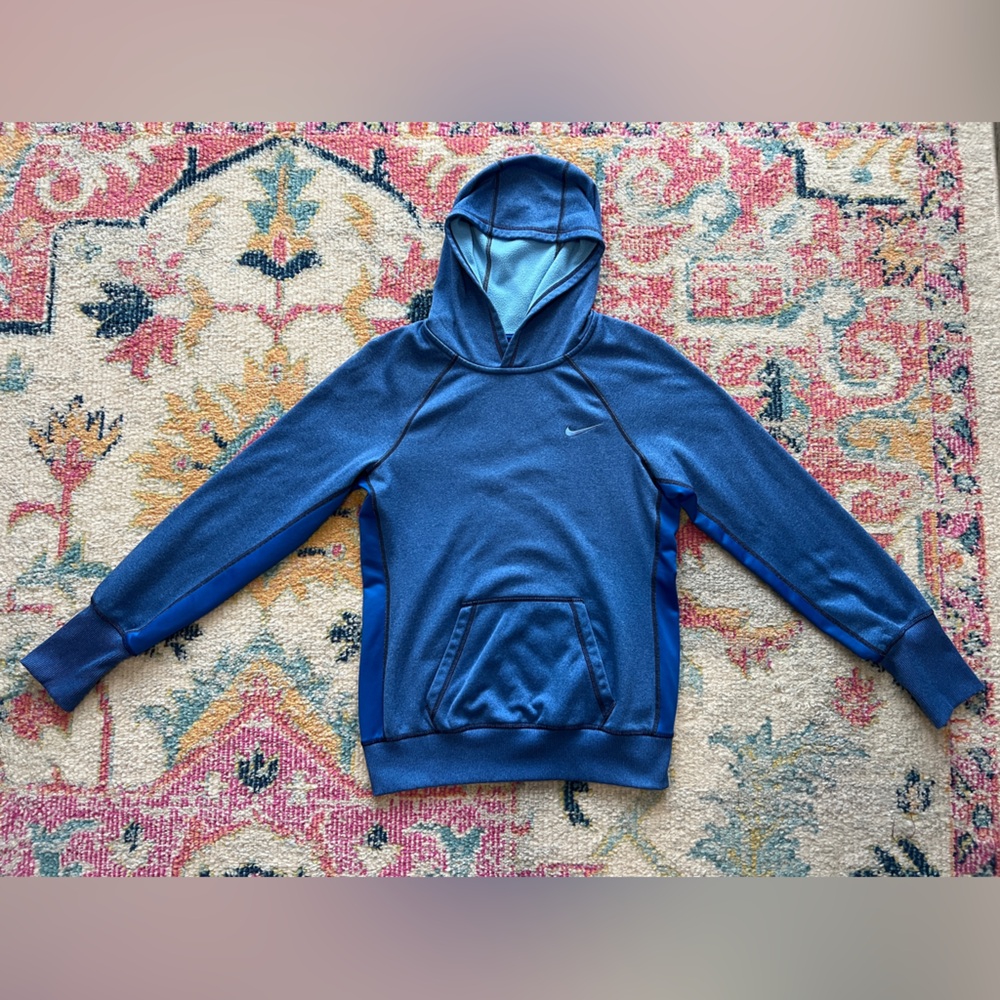 Nike Therma Fit Hoodie Blue Marl Small